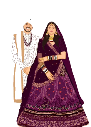Wedding & reception illustration